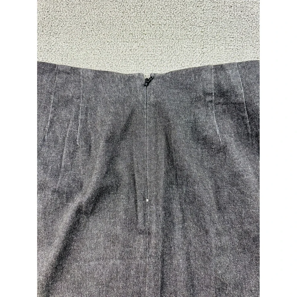 Y2K Ann Taylor LOFT Skirt Women 6P Black Mini Pencil Stretch Denim Workwear‎